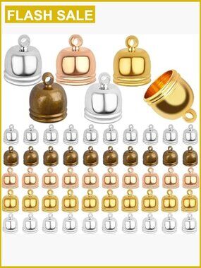 50pc Tassel Caps End Caps for Jewelry Making DIY Leather Brass Findings
